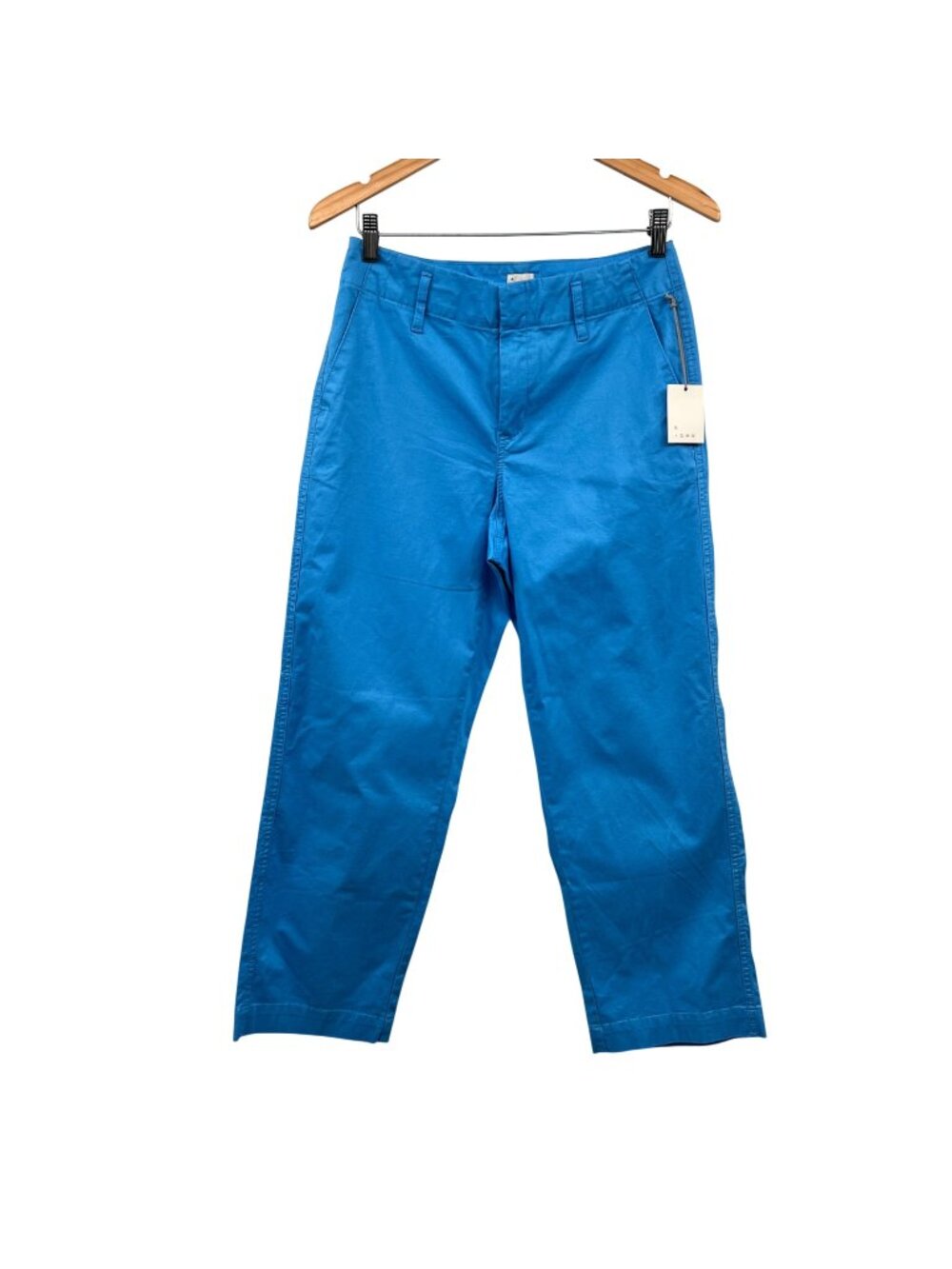 A New Day Womens Straight Leg Khakis Blue Size 4 Pockets New